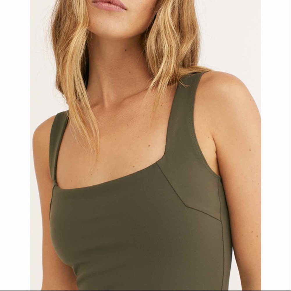 ✨Free People Square Off Cami In Army✨ - Picture 4 of 6